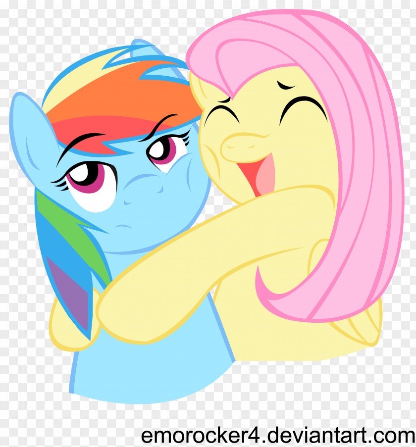 Fluttershy And Rainbow Dash Kiss Clip Art Illustration Beak Animated Cartoon PNG