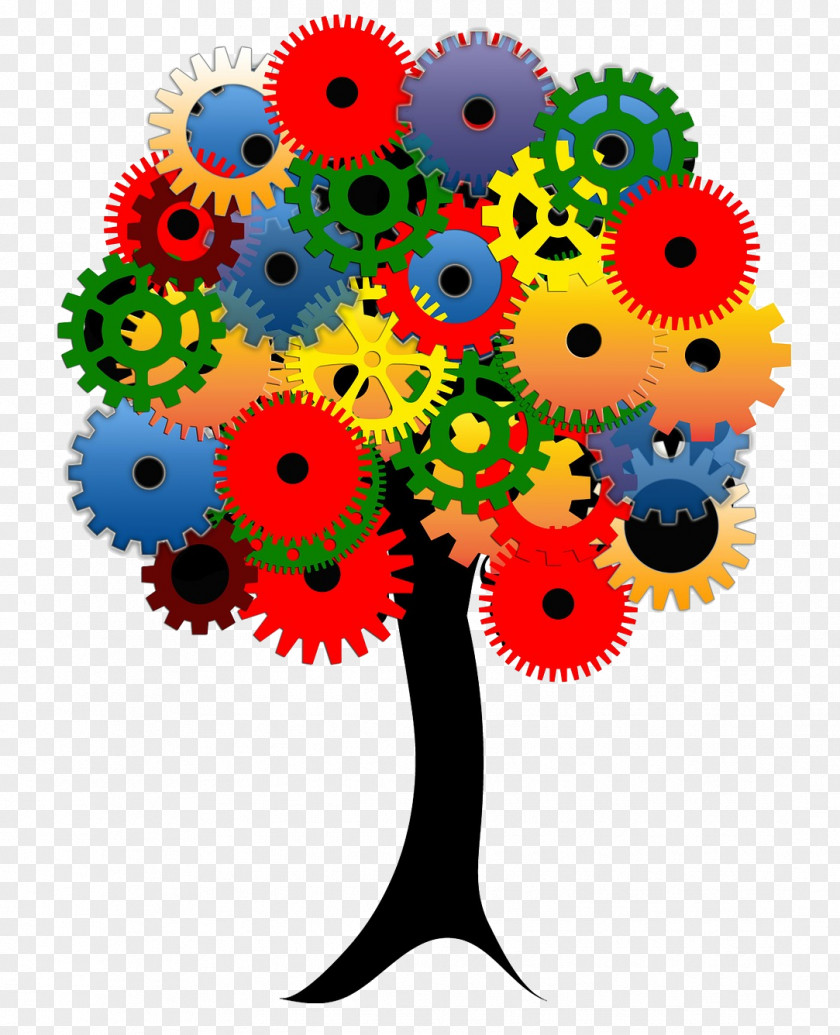 Шестеренка Gear Tree Clock Clip Art Light PNG