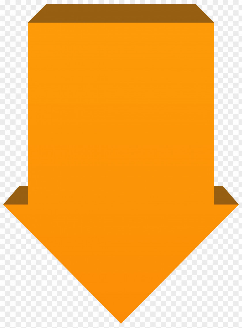 Orange Arrow Down Transparent Clip Art Image PNG