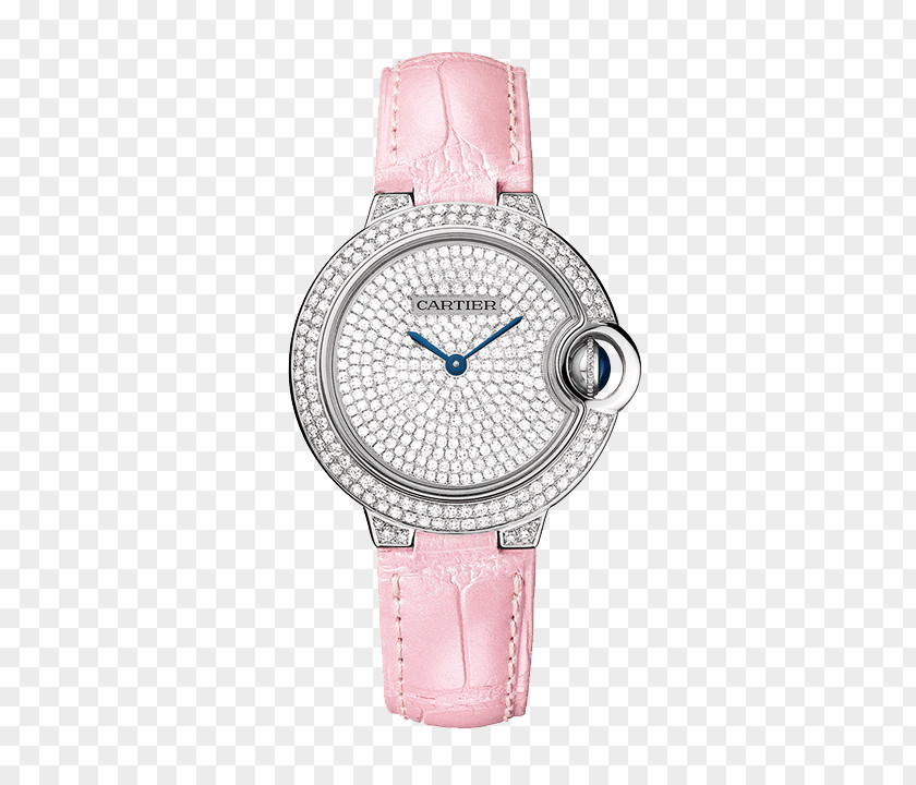 Watch Cartier Ballon Bleu Diamond Cut PNG