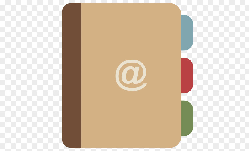 Contacts Brown Square Brand PNG