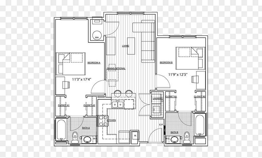 Design Floor Plan Technical Drawing PNG