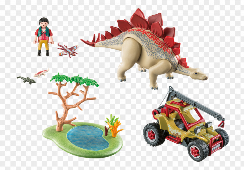 Dinosaur Playmobil Explorer Vehicle With Stegosaurus 9432 PNG