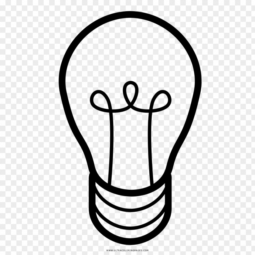 Light Incandescent Bulb Drawing Coloring Book Lamp PNG