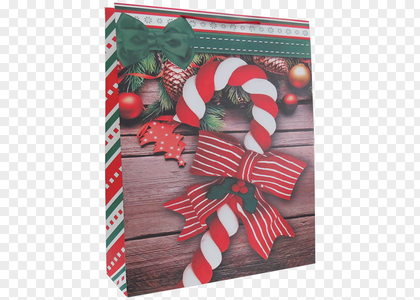 Ribbon Christmas Ornament Candy Cane Paper Bag PNG