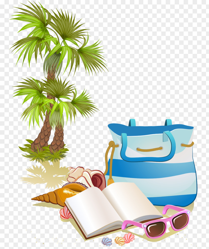 Summer Theme Beach Clip Art Vector Graphics Image Illustration PNG