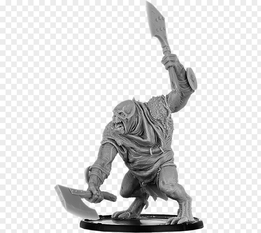 Damp Swamp Torleik, Two Axe Troll Warrior Miniature Figure Norse Mythology PNG