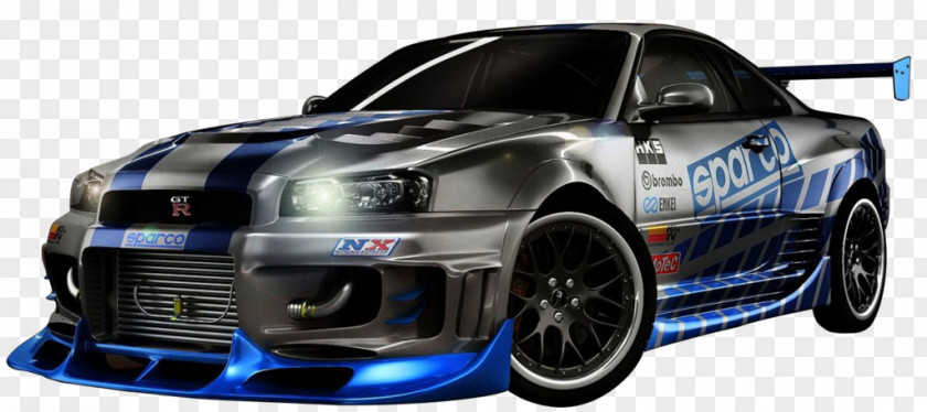 Fast Furious Nissan Skyline GT-R Sports Car PNG