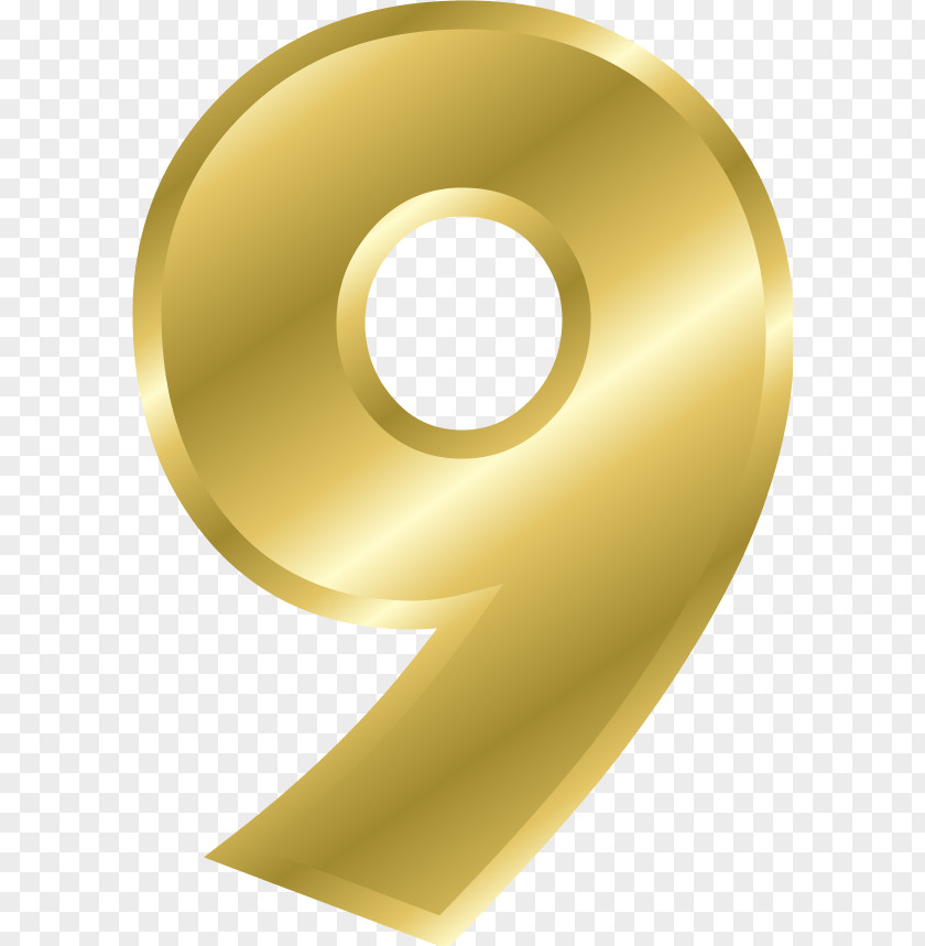 Nine Cliparts Number Gold Bar Clip Art PNG