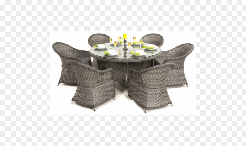 Table Chair Wicker Rattan Garden Furniture PNG