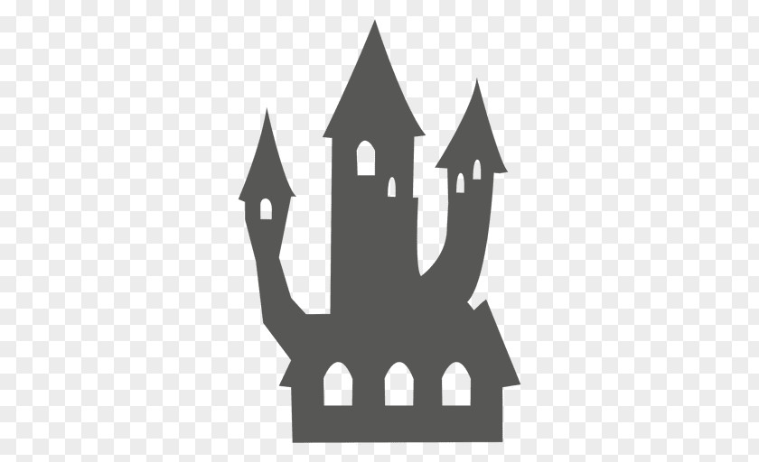 Isolated Vector Halloween Haunted House Clip Art PNG