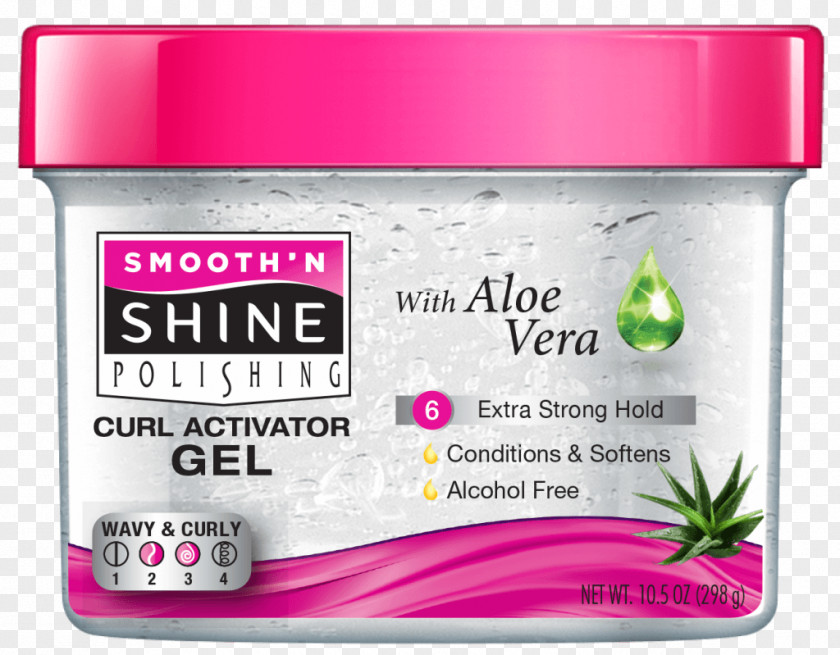 Aloe Vera Gel Smooth 'N Shine Polishing Curl Activator Cream Hair Styling Products Gellation Plus Weightless Hold PNG