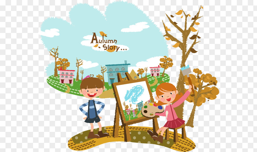 Autumn's Tale Easel PNG
