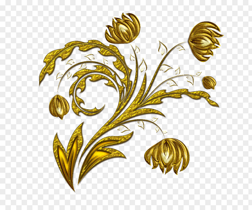 Flower Прикраса Gold Clip Art PNG