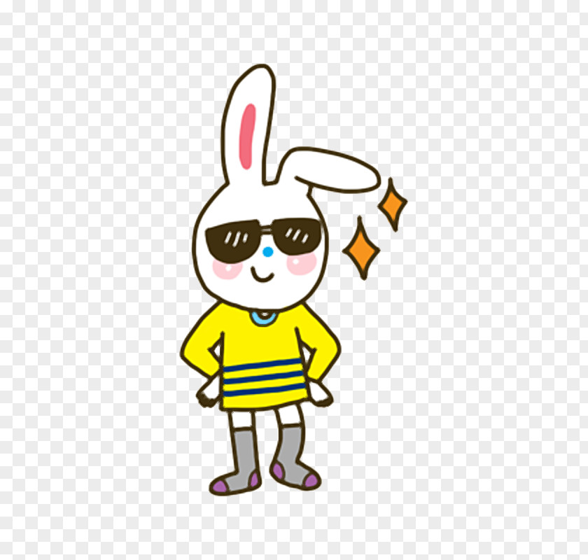 Sticker Line Rabbit Clip Art PNG