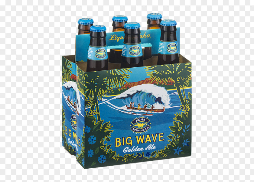 Beer Lager Bottle Big Wave Golden Ale Glass PNG
