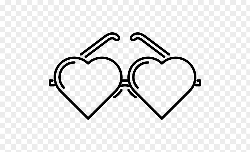 Heart Heart-Shaped Glasses Drawing White Clip Art PNG