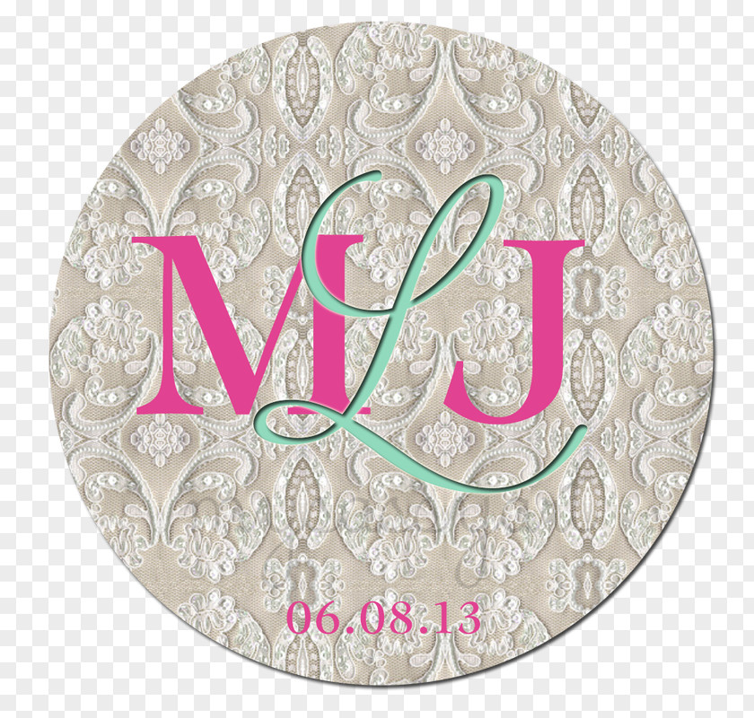 Marriage Monogram Pink M Lace PNG
