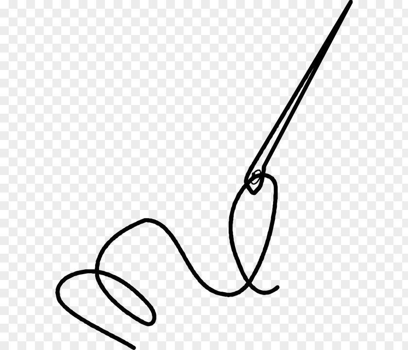 Stitching Vector Hand-Sewing Needles Thread Clip Art PNG