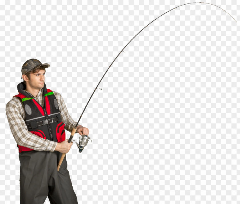 Fisher Man Fishing Rods Casting Headgear PNG
