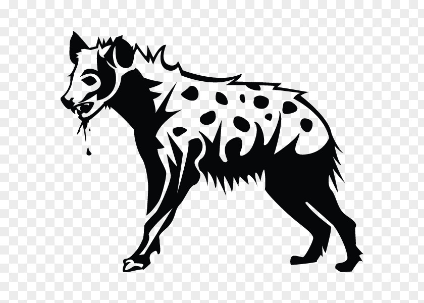 Hyena Striped Spotted Drawing PNG