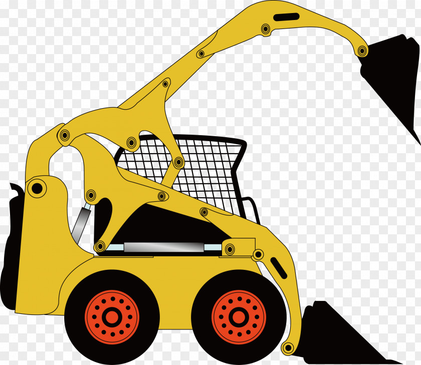 Municipal Small Long Arm Excavator Soil Architectural Engineering PNG