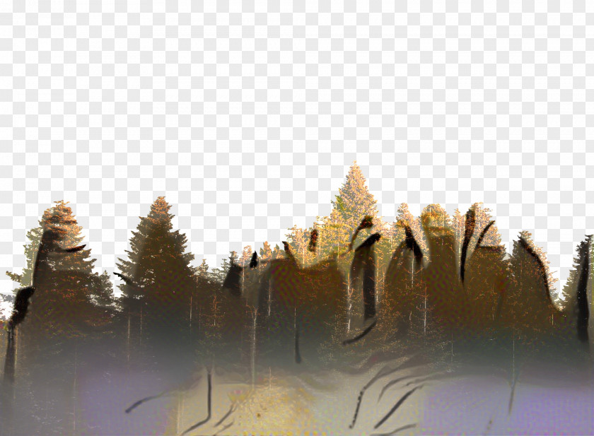 Lake Winter Family Tree Background PNG