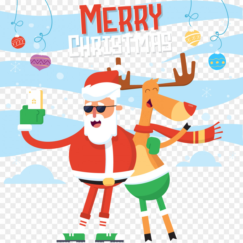 Vector Santa And Rudolph Pxe8re Noxebl Claus Christmas PNG