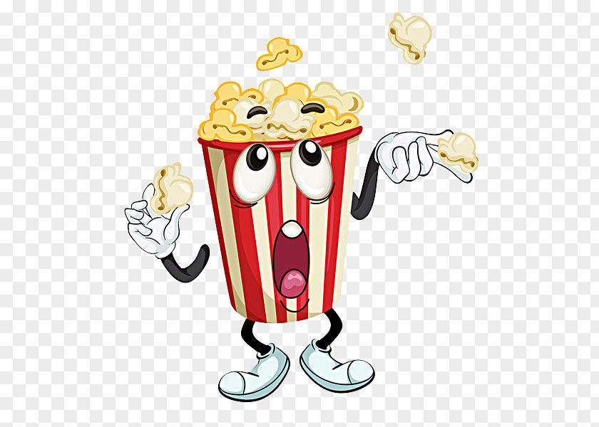 Cartoon Popcorn Cinema Illustration PNG