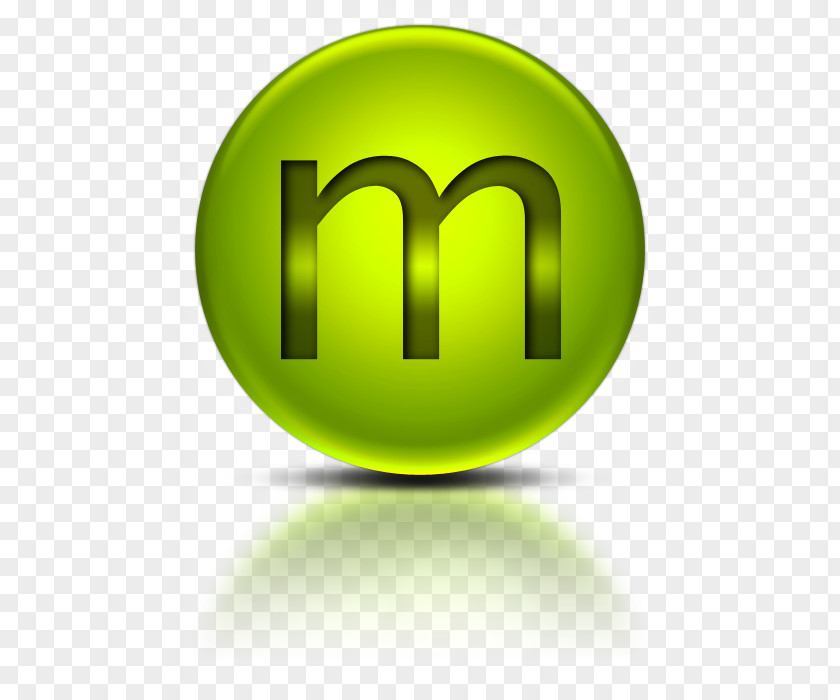 Metalic Green Letter M Icon Clip Art PNG