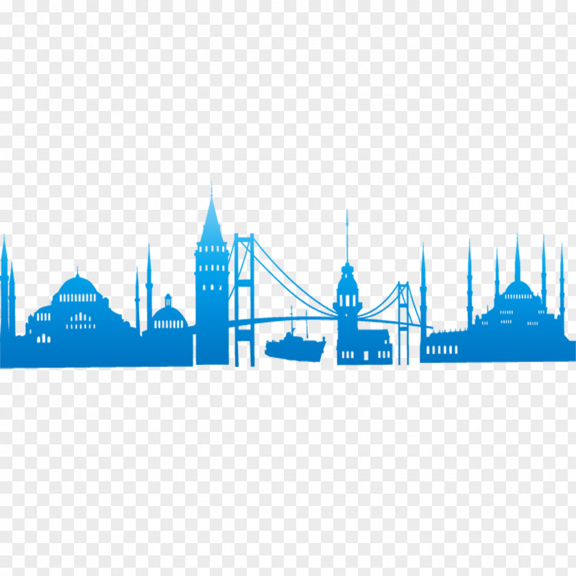 Silhouette Of City Building Maiden's Tower Royalty-free Illustration PNG