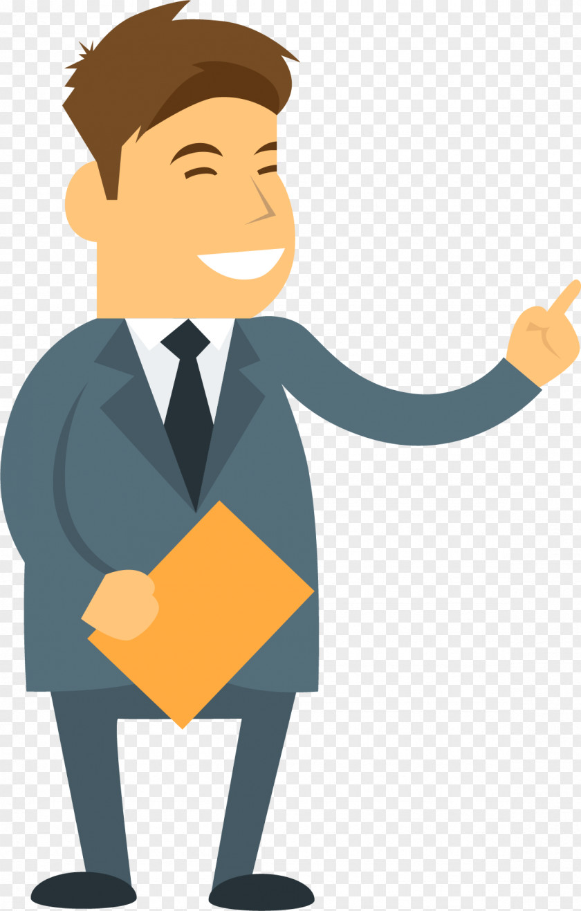 Vector Cartoon Material Business People Businessperson Index Finger Illustration PNG