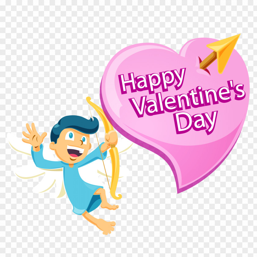 Vector Cupid Valentines Day Love Poster PNG