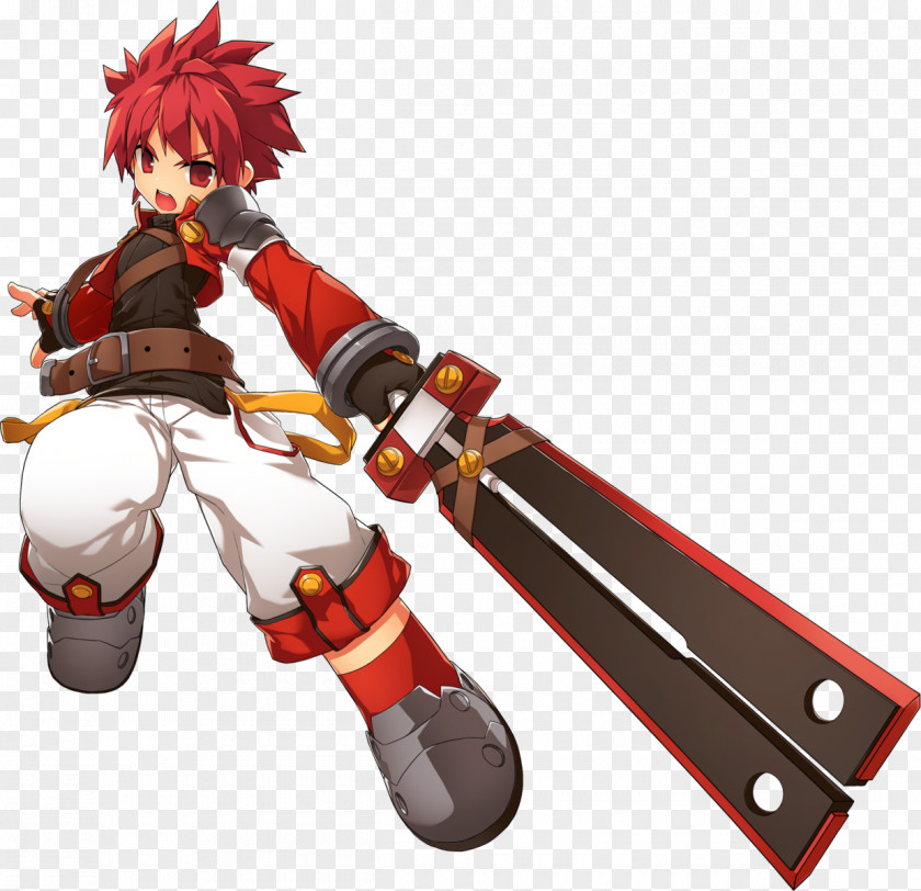 Red Eyes Elsword Video Game Concept Art Portrait Model Sheet PNG