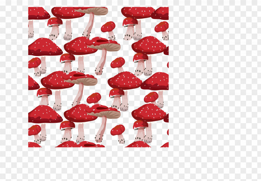 Red Mushroom Background Illustration PNG