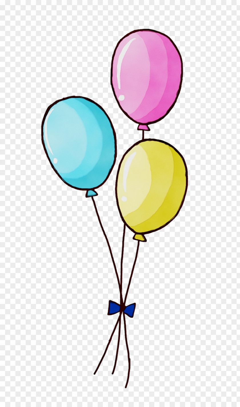 Toy Turquoise Watercolor Balloon PNG
