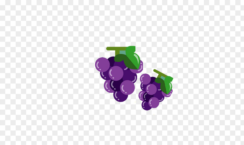 Simple Hand-painted Small Fresh Purple Grapes Grape PNG