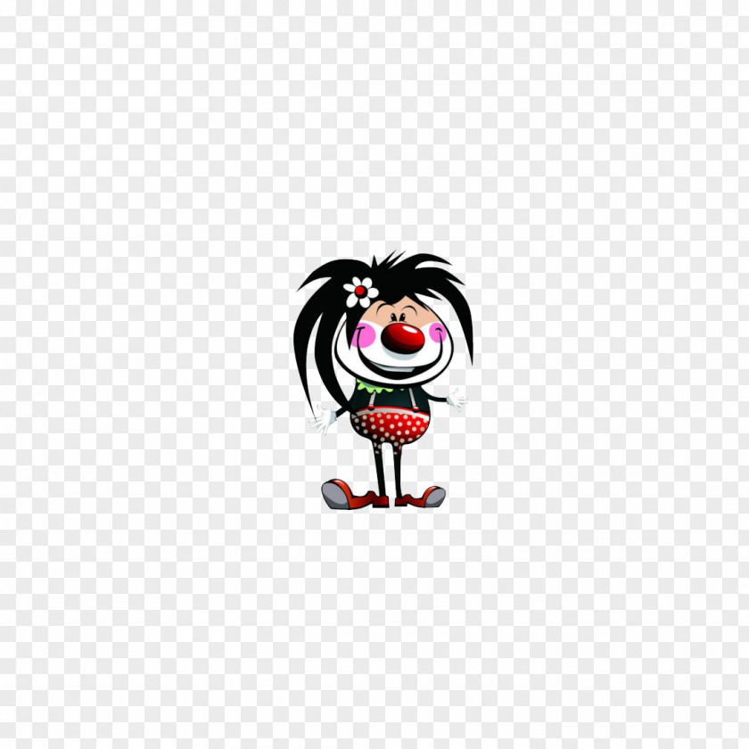 Clown Birthday Greeting Card Illustration PNG