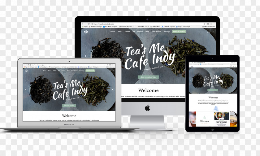 Creative Mockup Tea's Me Cafe Indy 8393 Solutions LLC PNG