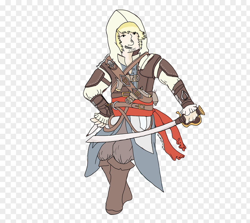 Edward Kenway Costume Design Cartoon Weapon Spear PNG