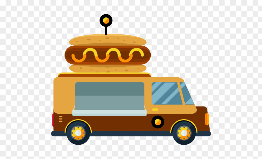 Hot Dog Fast Food Truck Cart PNG
