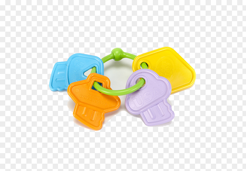 Old Baby Toys Teethers Green Eco-Friendly My First Keys Rattle Toy Starter Set Inc. Stacker PNG