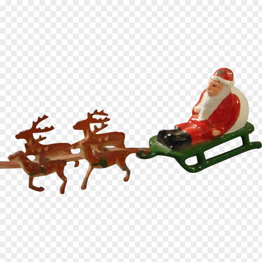 Reindeer Santa Claus's Sled Christmas Day PNG