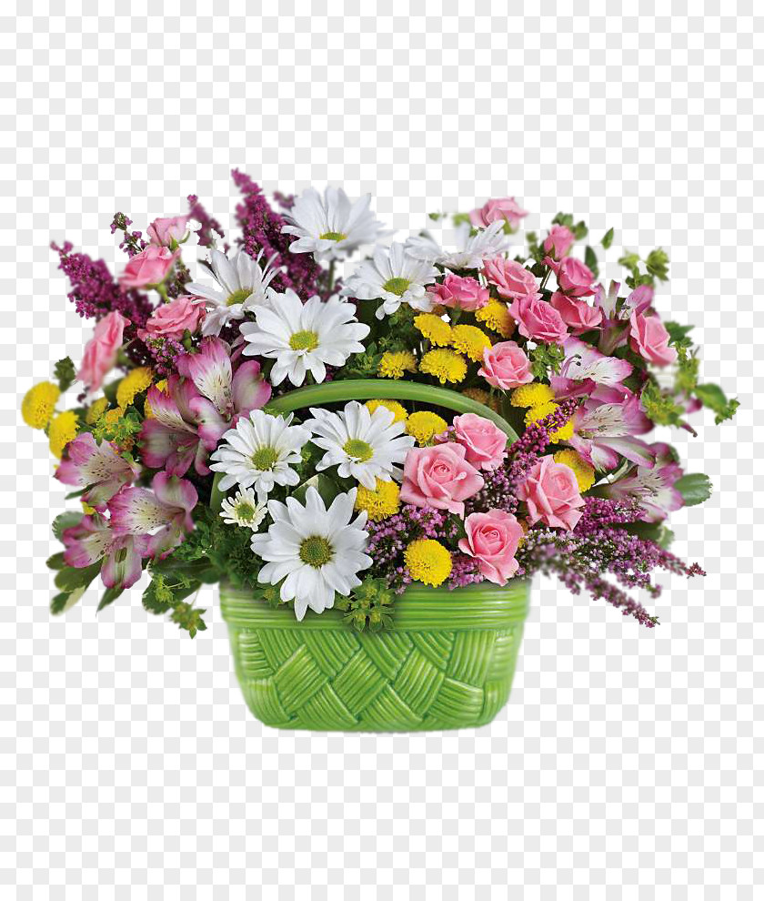 Flower Bouquet Basket Teleflora Cut Flowers PNG