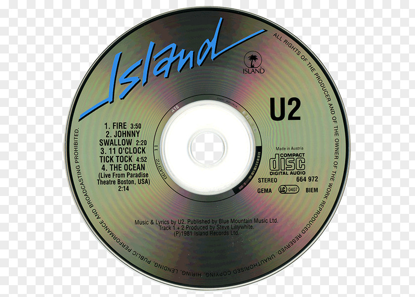 U2 Compact Disc PNG