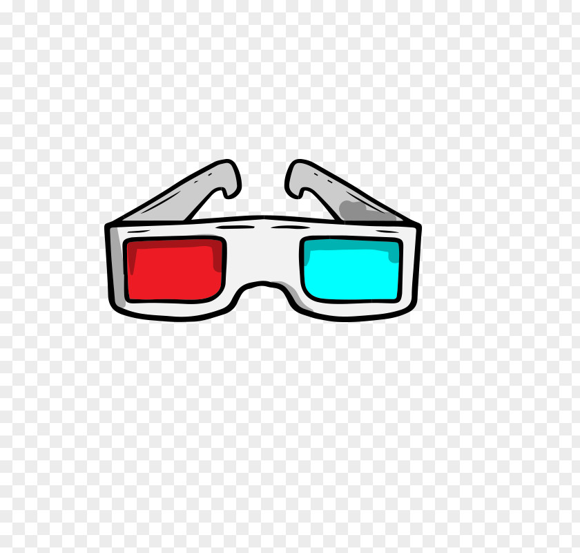 Cartoon Sunglasses Glasses 3D Film PNG
