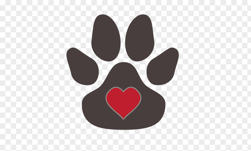 Heart-shaped Footprints Tiger Dog Paw Clip Art PNG