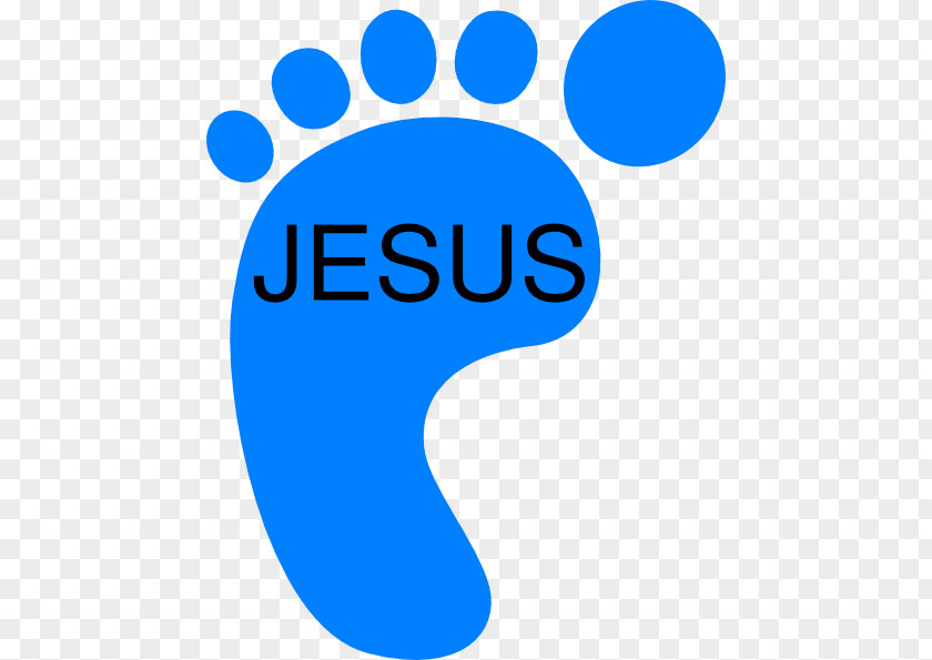 Jesus Cartoon Footprint Printing Clip Art PNG