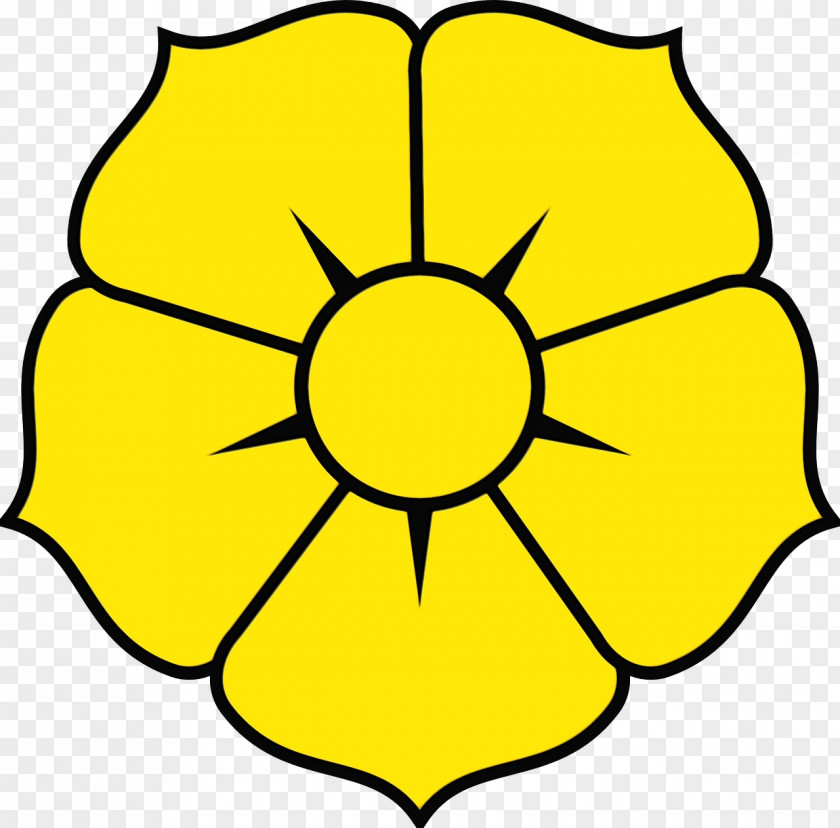 Symbol Flower Yellow Clip Art Petal Line Plant PNG