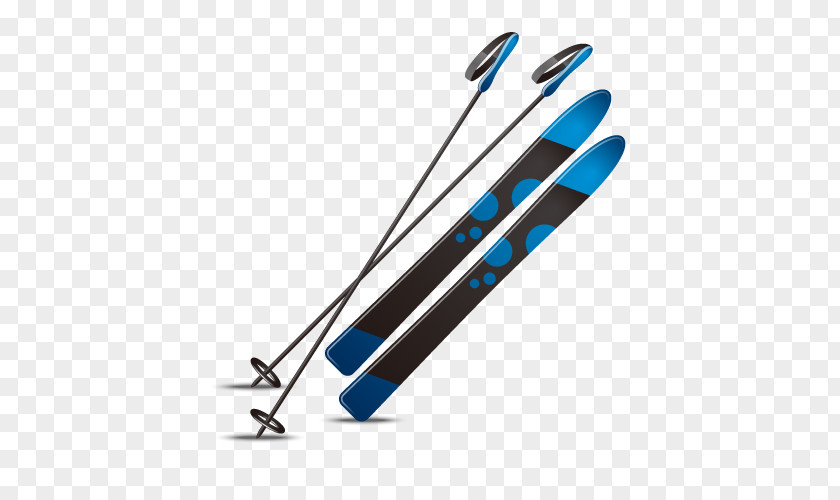 Vector Skis Ski Poles Skiing Skiboarding Pole PNG